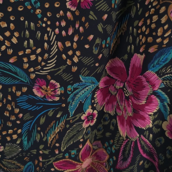 NWT EVEREVE One Shoulder MultiFloral Tropical Azalea Top Made‎ in USA 🇺🇸 LARGE - Picture 9 of 12